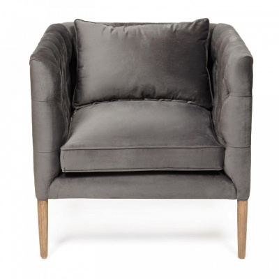 Кресло Secret de Maison FERNANDO ( mod. 20-16) красное дерево/ ткань флок (vittoria noire), 79x74x77см, Античный дуб/ ткань серая. Фото №2