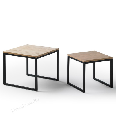 Комплект из двух квадратных столиков CT-907 Дуб. Фото