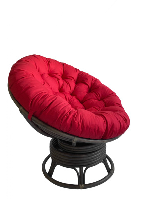 Кресло Папасан вращающийся 23/01В с красной подушкой фото Кресло Папасан вращающийся 23/01В с красной подушкой. Фото №2