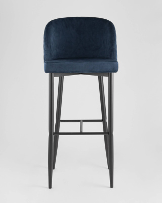 Стул барный Оскар велюр сине-зеленый. Фото