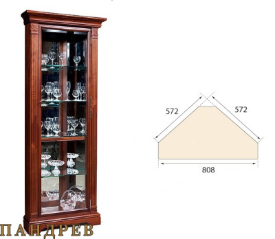 Шкаф с витриной угловой Престиж ГМ 5915Е (-01). Фото №2