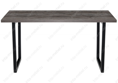 Стол деревянный Эльпатия 150 дуб рошелье / черный матовый. Фото №3