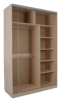 Шкаф-купеГранд 1-600* (полкиСправа) дуб млечный фото Шкаф-купеГранд 1-600* (полкиСправа) дуб млечный. Фото №2