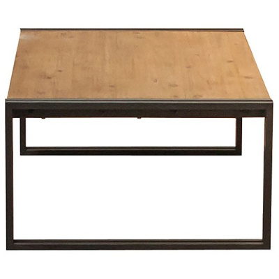 Стол кофейный Secret De Maison CITY ( mod. CTY L11 ) металл/дерево акация, 41х110х70см, коричневый дым (smoke brown B034). Фото