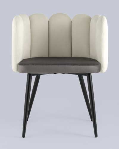 Кресло Карнавал бежевое/темно-серое. Фото №5