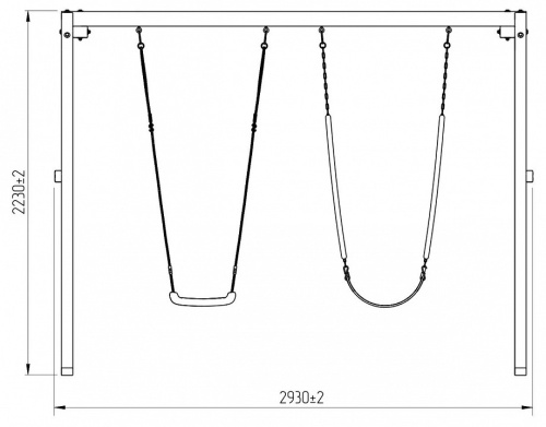 Качели детские Р911-18, коричневый. Фото №9