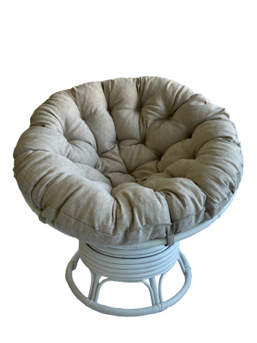 Кресло Папасан вращающийся 23/01В , цвет: белый. Фото №1