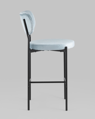 Стул полубарный Барбара велюр серо-голубой. Фото №4