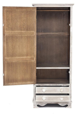 Шкаф платяной Secret De Maison Lilou (mod. 63105) дерево павловния, мдф, 75х50х190см, Античный коричневый. Фото