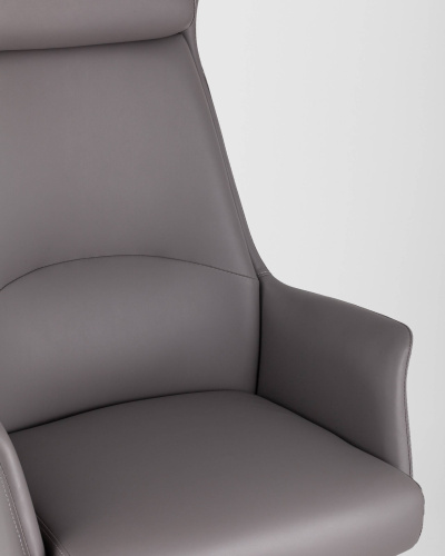 Кресло руководителя TopChairs Viking серое фото Кресло руководителя TopChairs Viking серое. Фото №9