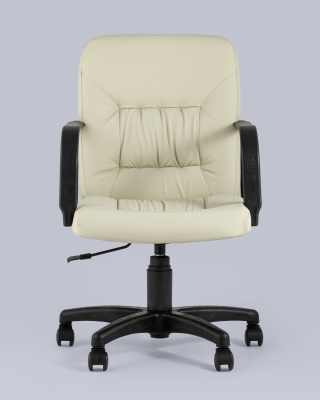 Кресло офисное Марк экокожа кремовый. Фото №5