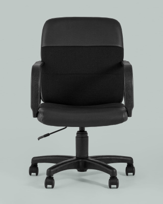 Кресло офисное Чарли М экокожа ткань черный. Фото