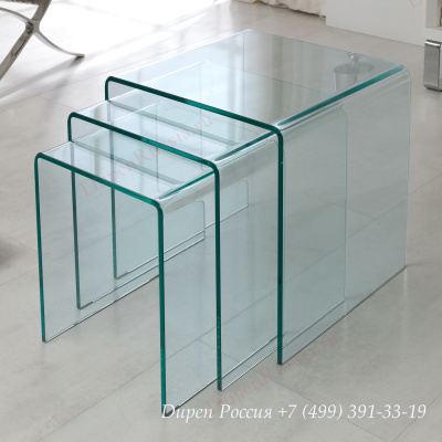 Набор из трех столиков DUPEN ND-01 прозрачный. Фото