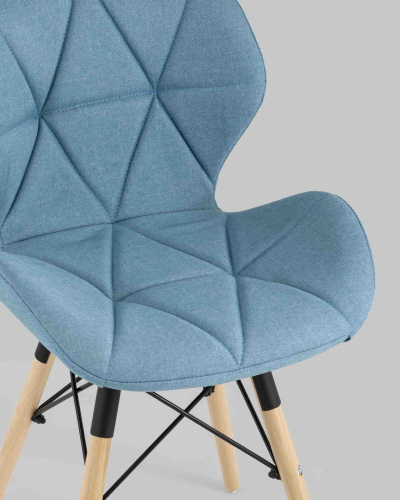 Стул Бон рогожка голубой. Фото №9