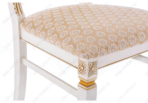 Стул деревянный Roy W/З молочный с патиной. Фото №10