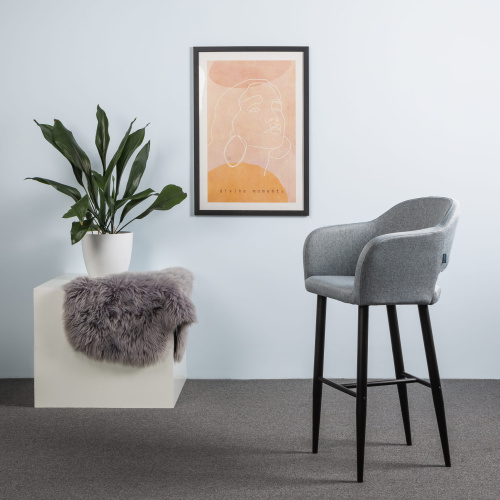 Кресло барное Oscar Сканди БлюАрт/Черный. Фото №7