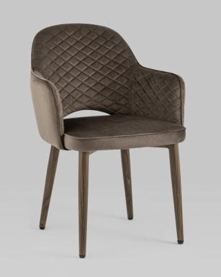 Стул Венера диамант велюр коричневый фото Стул Венера диамант велюр коричневый. Фото №3