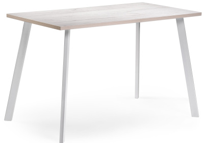 Стол деревянный Тринити Лофт 140 25 мм юта / белый матовый фото Стол деревянный Тринити Лофт 140 25 мм юта / белый матовый. Фото №2