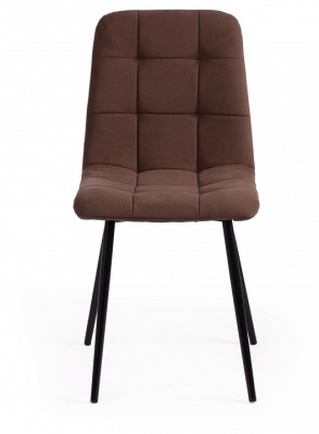 Стул CHILLY MAX  Велюр/металл , 45 х 59 х 88 см , коричневый 09/черный  (поставляется по 2 шт) фото Стул CHILLY MAX  Велюр/металл , 45 х 59 х 88 см , коричневый 09/черный  (поставляется по 2 шт). Фото №2